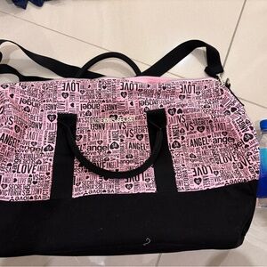 Victoria's Secret Black and Pink Travel Bag